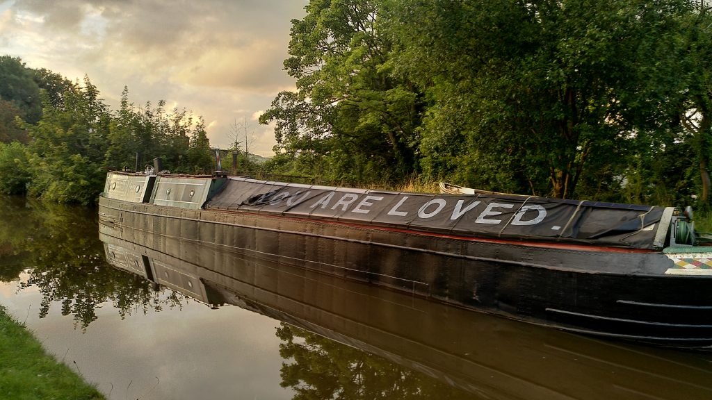 Narrowboat says You Are Loved