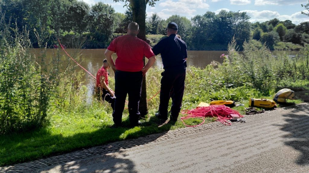 Firefighters Exercise on River Ribble