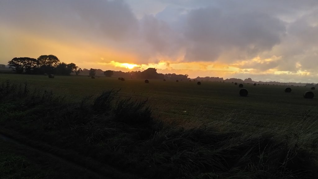 Sunset Over Open Countryside