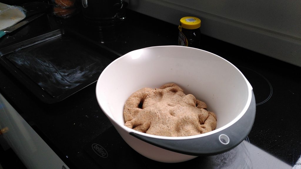 Mixing Bowl with Bread Dough