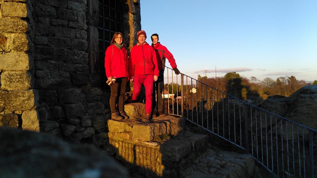Clare Shane and Bryn at Mow Cop