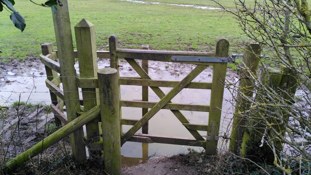 Gate in to Flooded Field