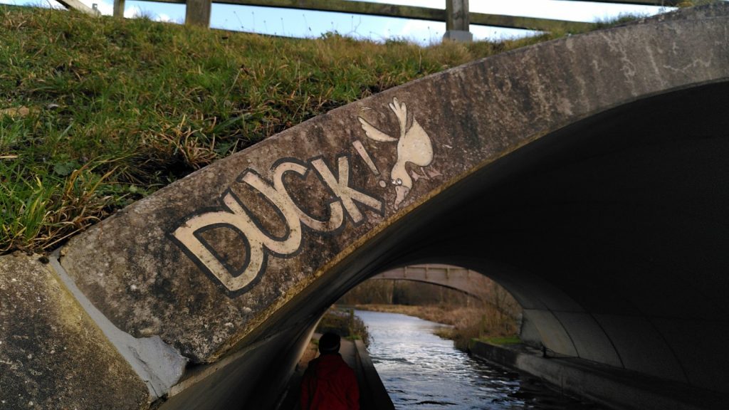 "Duck" Written on Bridge