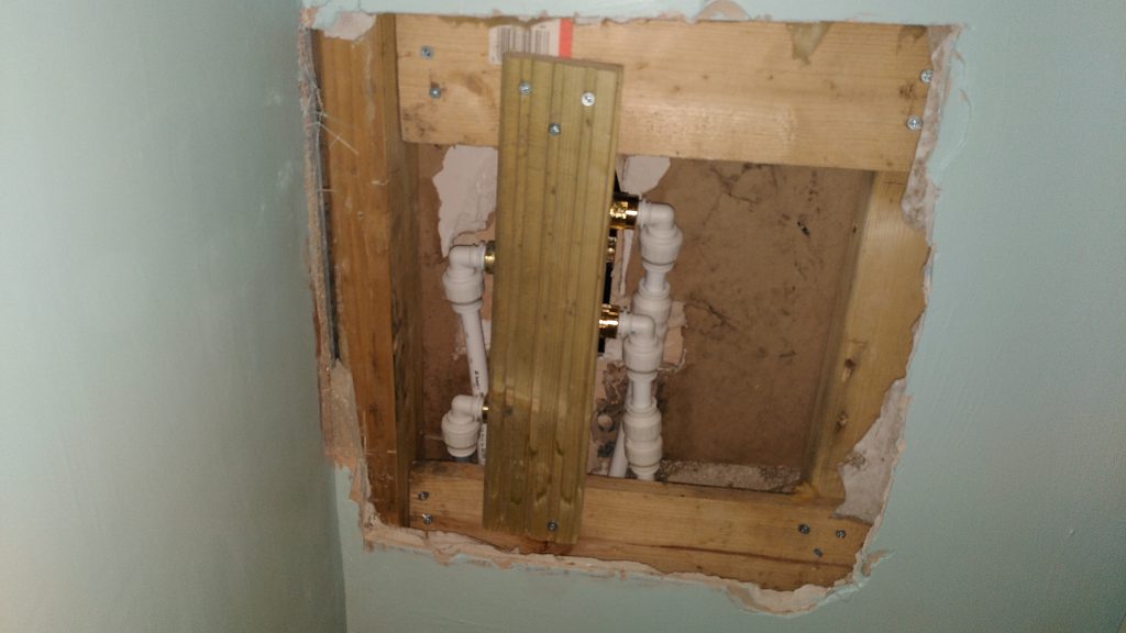 Pipe Work in Kitchen Wall