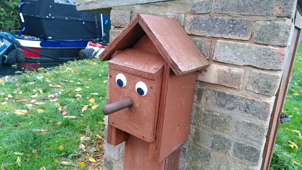 Tap housing with googly eyes and nose as handle