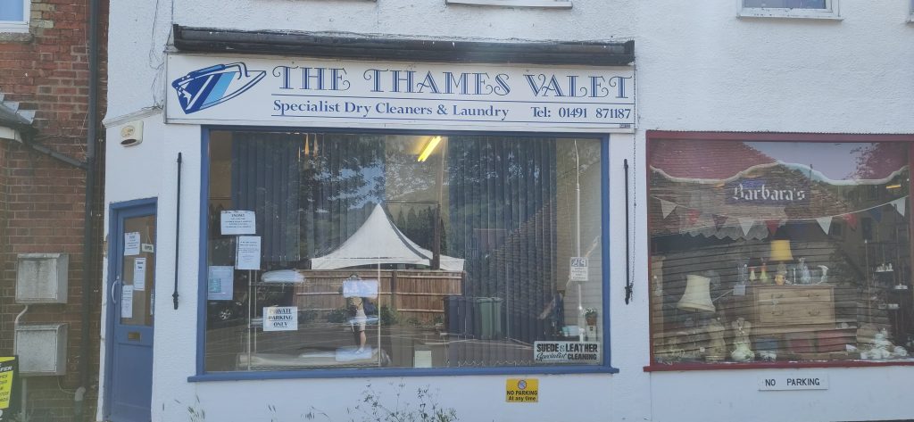 A dry cleaners and laundry service named The Thames Valet 